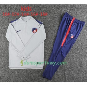 Atlético Madryt Dziecięcy Komplet Bluzy Treningowe Szary Biały 2018-2019